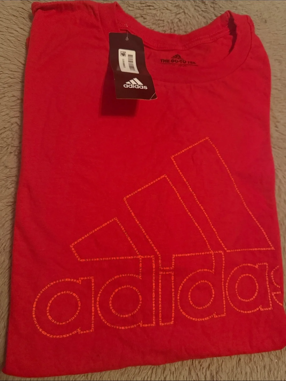 NEW MENS XL adidas Red Short Sleeve Tee